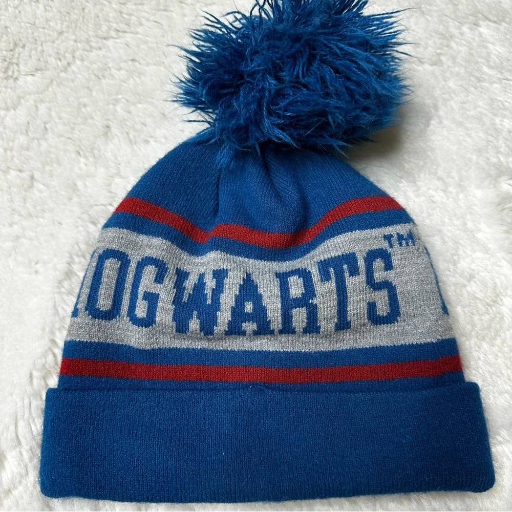 Harry Potter Official Hogwarts Pom Pom Beanie Blue Youth OS